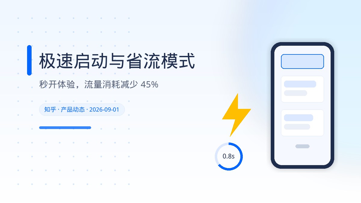 知乎移动端极速启动与省流模式上线